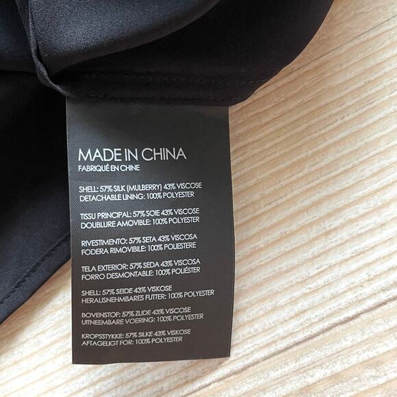 New Club Monaco Long Sleeve Twist Front Swing Dress | Burnout Black Floral‎ 6 - Picture 7 of 12